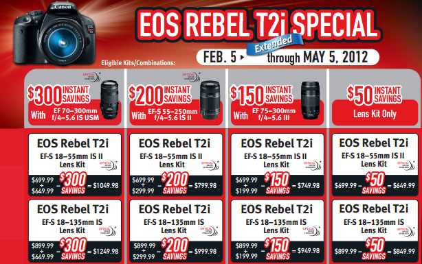 Canon T2i Rebate - 2012