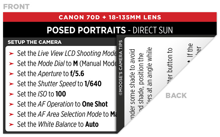 Sample Canon 70D Cheat Sheet