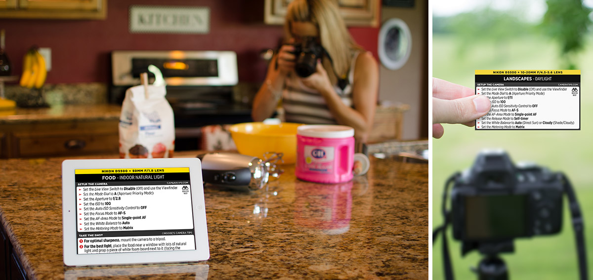 Nikon D5500 Cheat Sheet for Food and Landscape Photography