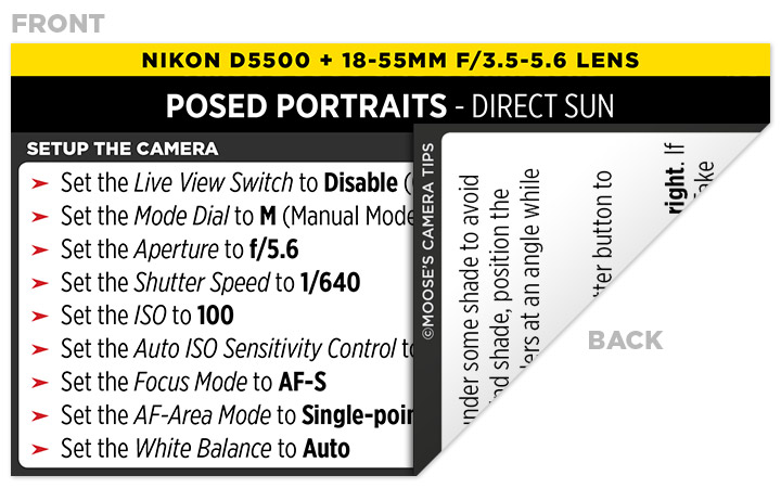 Sample Nikon D5500 Cheat Sheet