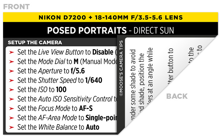 Sample Nikon D7200 Cheat Sheet