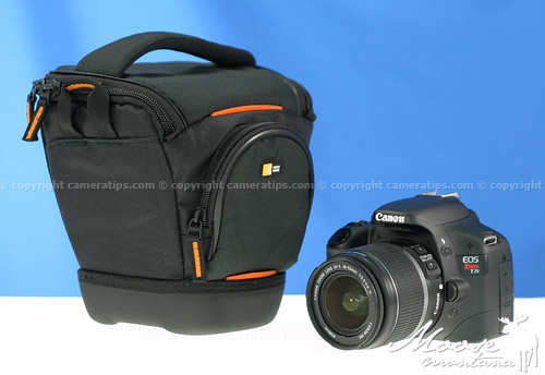 Canon T2i with the Caselogic SLR Camera Holster (SLRC-200) - © copyright cameratips.com