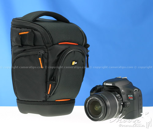 Canon T2i with the Caselogic SLR Zoom Holster (SLRC-201) - © copyright cameratips.com