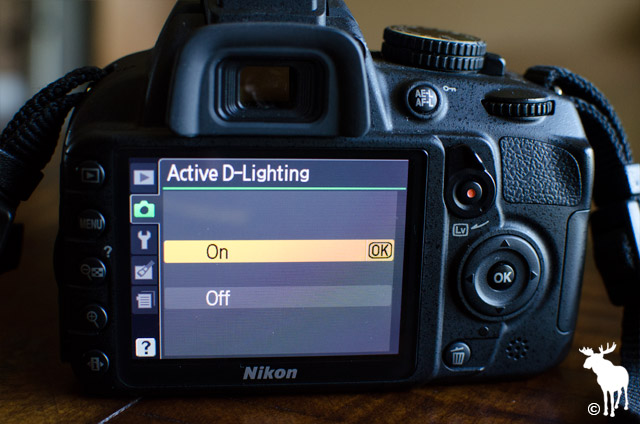 Nikon D3100 Active D-Lighting