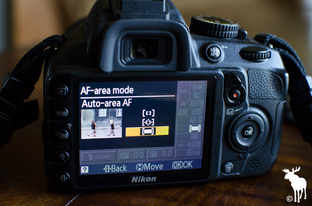 Nikon D3100 Auto-area AF