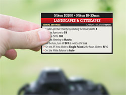 Nikon D3100 Landscape Cheat Card