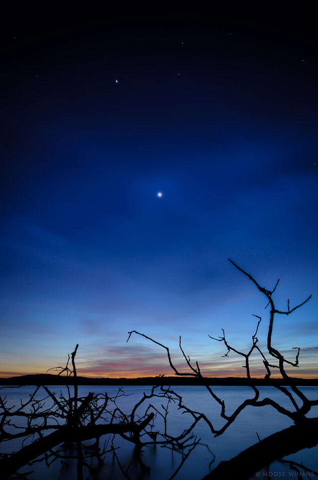 Starry Sky over Still Lake